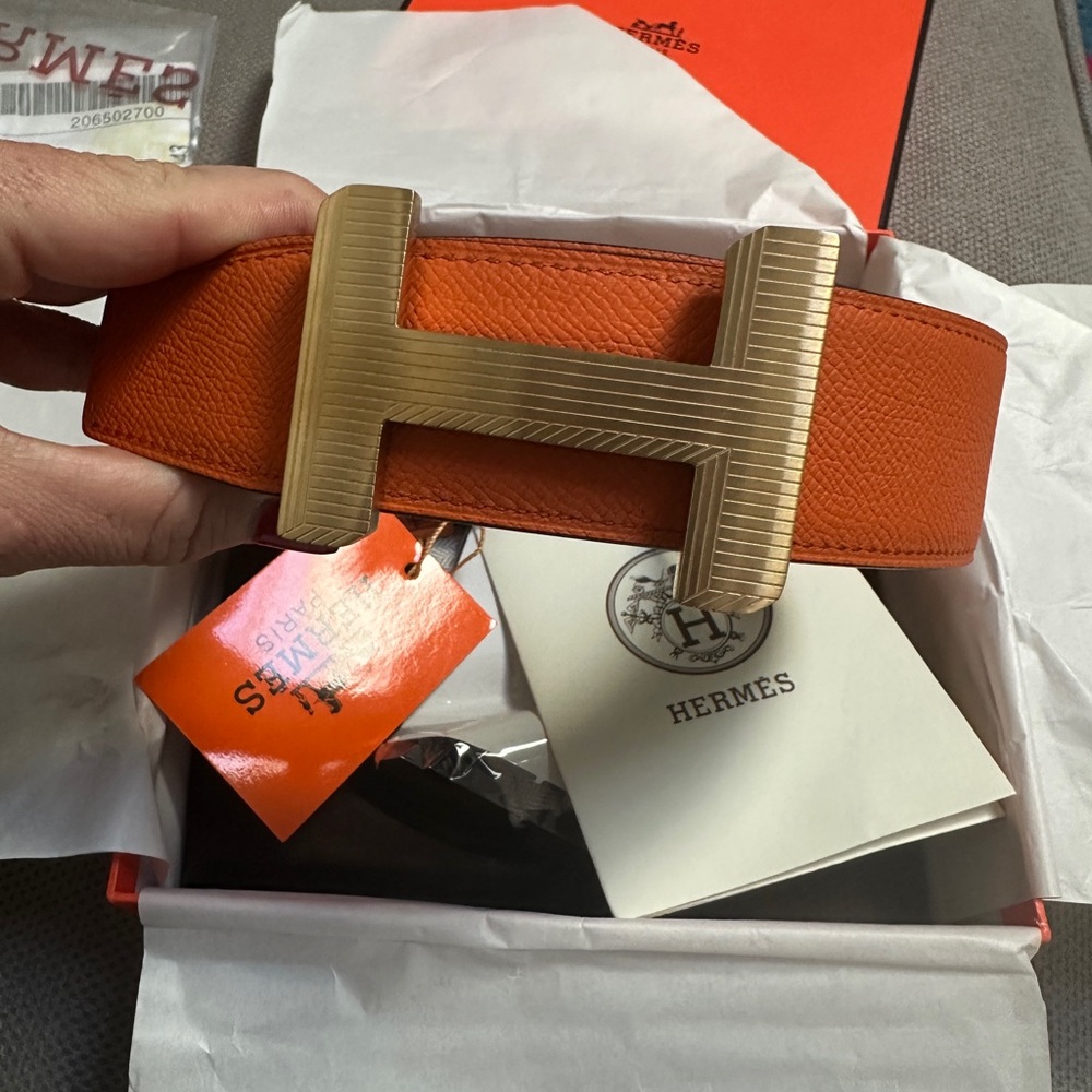 Hermes Reversible Leather Belt